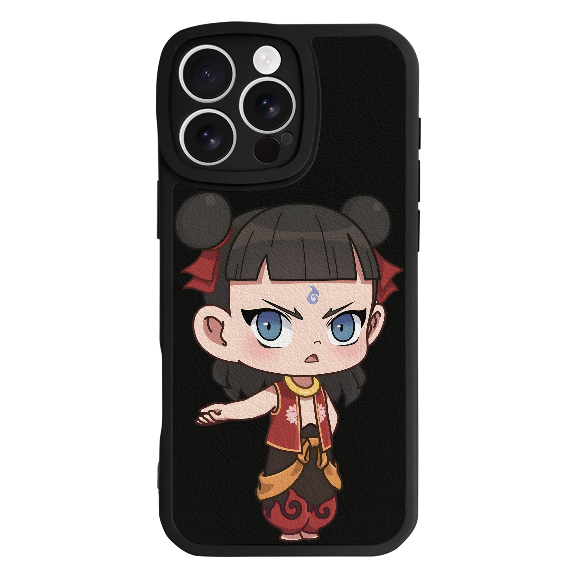 （画像用） Ne Zha 2 ナタ 魔童の大暴れ 【iPhone 16シリーズ対応】シリコンスマホケース（レザー調） 材質：シリコン